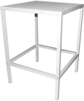 Cube By Nardi Bar Table 80x80 In White, Viewed From Angle In Front