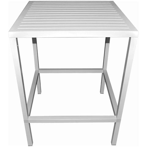 Cube By Nardi Bar Table 80x80 In White, Viewed From Closer In Front