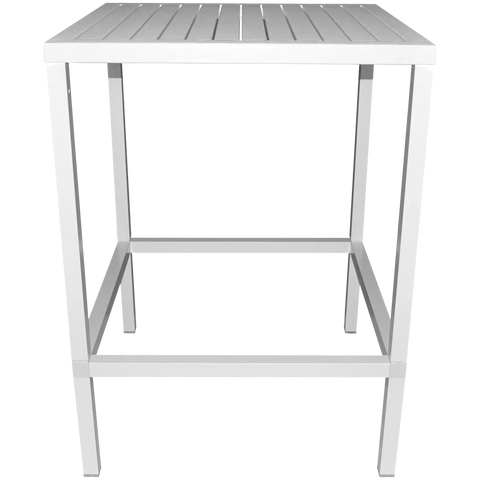Cube By Nardi Bar Table 80x80 In White, Viewed From Front