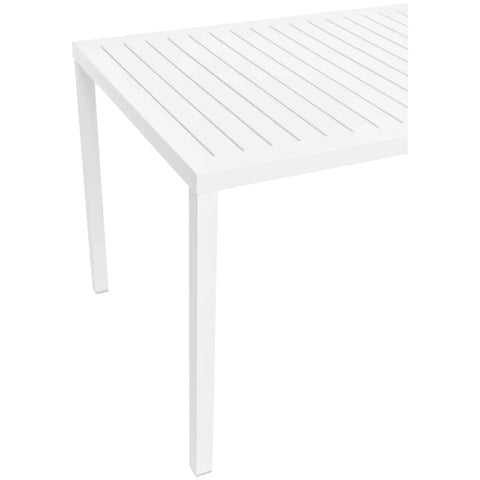 Cube Table In White, Viewed From Side Angle