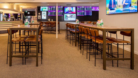 Custom Powder Coated Henley Bar Tables At The Risdon Hotel