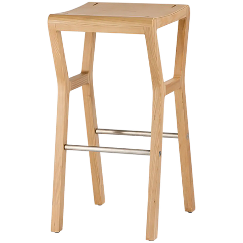 Dita Bar Stool In Natural, Viewed From Front Angle