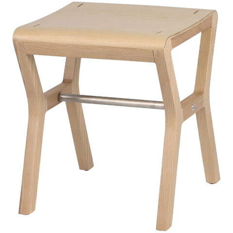 Dita Low Stool In Natural, Viewed From Front Angle