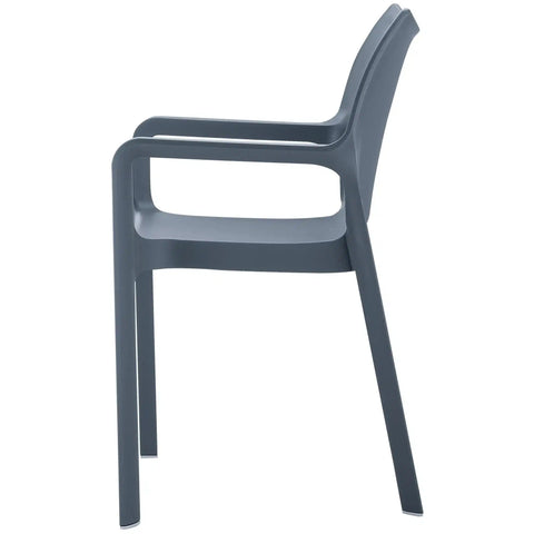 Diva Chair By Siesta In Anthracite, Viewed From Side