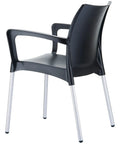 Dolce Armchair By Siesta In Black, Viewed From Behind On Angle