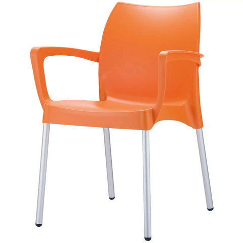 Dolce Armchair By Siesta In Orange, Viewed From Angle In Front