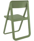 Dream Folding Chair By Siesta In Olive Green, Viewed From Behind On Angle