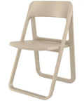 Dream Folding Chair By Siesta In Taupe, Viewed From Angle In Front