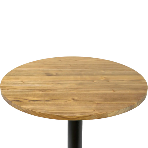 Elm Timber Restaurant Table Top 700dia Natural, Viewed From Above
