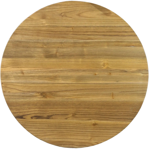 Elm Timber Table Top 700Dia Natural, Viewed From Above