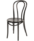 Fameg No 18 Side Chair In Black, Viewed From Front Angle