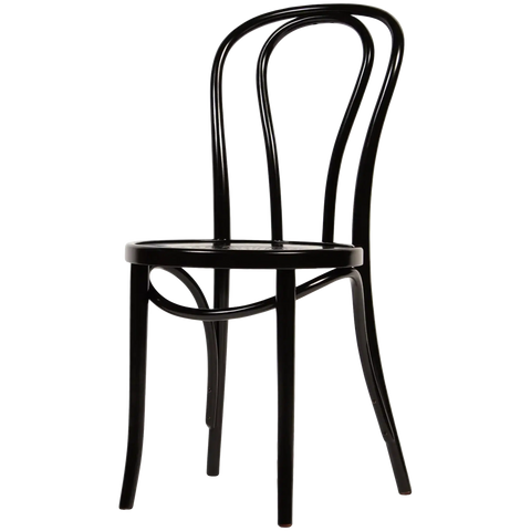 Fameg No 18 Side Chair In Black, Viewed From Front