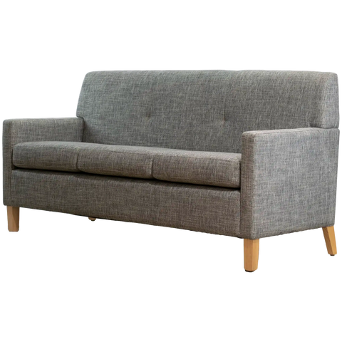 Fitzgerald 3 Seater Sofa With Zion Slate Material, Viewed From Front Angle