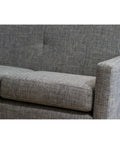 Fitzgerald 3 Seater Sofa With Zion Slate Material, Viewed From Front Close Up