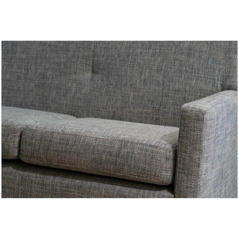 Fitzgerald 3 Seater Sofa With Zion Slate Material, Viewed From Front Close Up