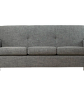 Fitzgerald 3 Seater Sofa With Zion Slate Material, Viewed From Front