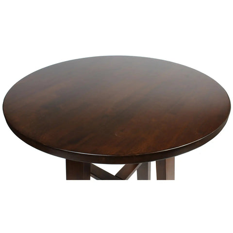 Funk Bar Table In Walnut 80Dia, Viewed From Top
