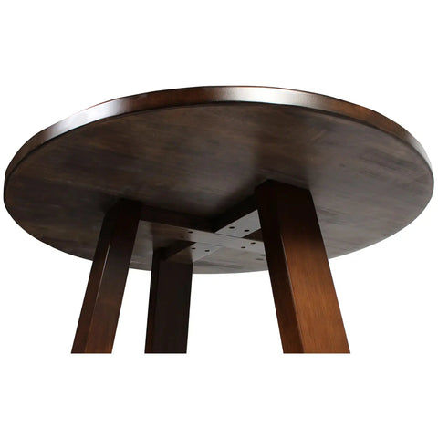 Funk Bar Table In Walnut 80Dia, Viewed From Under Top