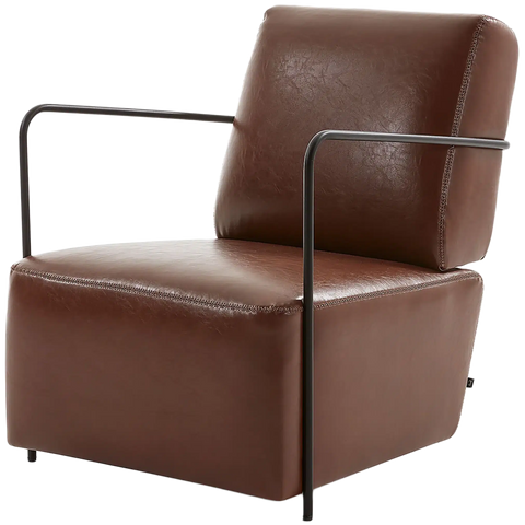 Gamer Lounge Chair In Rust, Viewed From Angle In Front