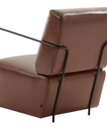 Gamer Lounge Chair In Rust, Viewed From Behind