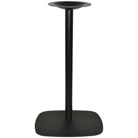 Helsinki Bar Table Base In Black, Viewed From Front