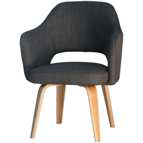 Kimba Tub Chair In Charcoal View From Front Angle