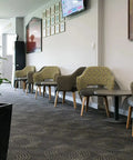Kimba Tub Chairs And Carlton Table Base With Melamine Table Tops In Front Foyer At Club Marion