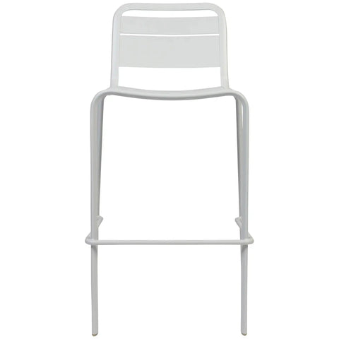 Lambretta Bar Stool By Dolce Vita In White, Viewed From Front