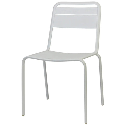 Lambretta Chair By Dolce Vita In White, Viewed From Angle In Front