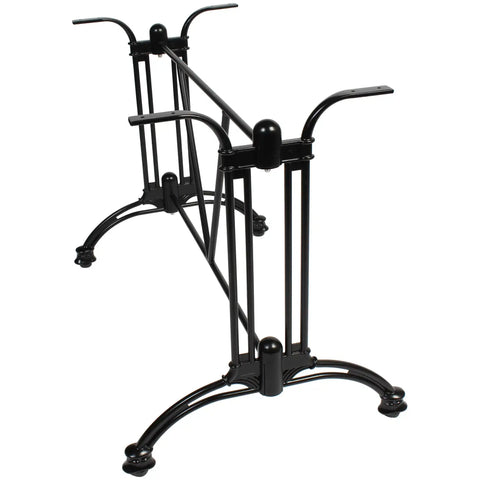 Liberty Twin Table Base In Black, Viewed From End Angle