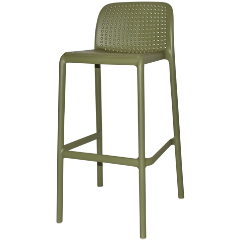 Lido Bar Stool By Nardi In Agave, Viewed From Angle In Front