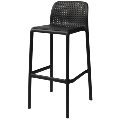 Lido Bar Stool By Nardi In Anthracite, Viewed From Angle In Front