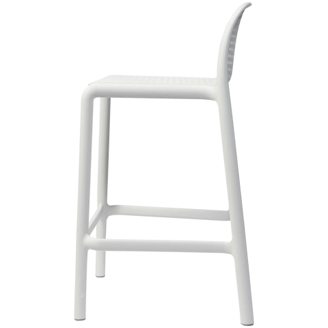 Lido Counter Stool By Nardi In White, Viewed From Side