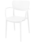 Lisa Armchair By Siesta In White, Viewed From Angle In Front