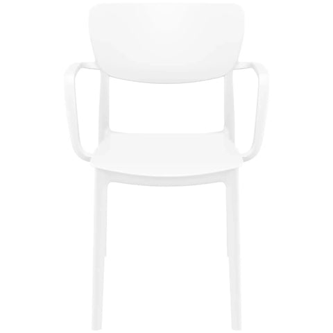 Lisa Armchair By Siesta In White, Viewed From Front