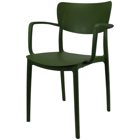 Lisa XL Armchair By Siesta In Olive Green 2 Seat Pad, Viewed From Front