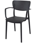 Loft Armchair By Siesta In Black, Viewed From Angle In Front