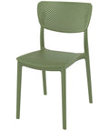 Lucy Chair By Siesta In Olive Green, Viewed From Angle In Front