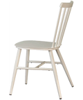 Magnolia Chair Powder Coated White, Viewed From Side