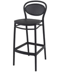 Marcel Bar Stool By Siesta In Black, Viewed From Angle In Front