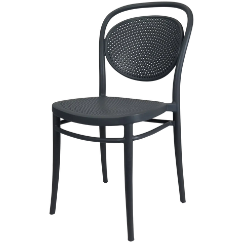 Marcel Chair By Siesta In Anthracite No Seat Pad, Viewed From Front