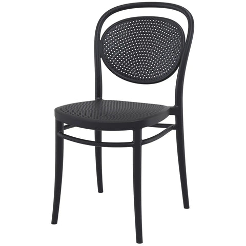 Marcel Chair By Siesta In Black, Viewed From Angle In Front