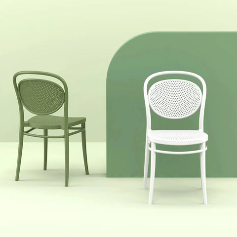 Marcel Chair By Siesta In Olive Green And White