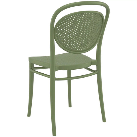 Marcel Chair By Siesta In Olive Green, Viewed From Behind On Angle