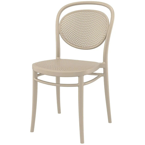 Marcel Chair By Siesta In Taupe, Viewed From Angle In Front