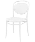 Marcel Chair By Siesta In White, Viewed From Angle In Front