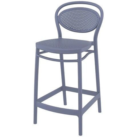 Marcel Counter Stool By Siesta In Anthracite, Viewed From Angle In Front