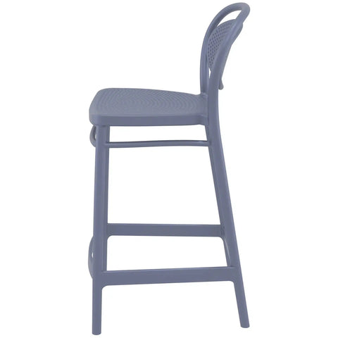 Marcel Counter Stool By Siesta In Anthracite, Viewed From Side