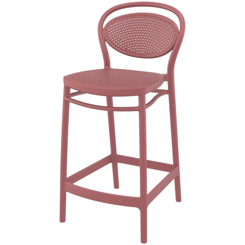 Marcel Counter Stool By Siesta In Marsala Front, Viewed From Angle In Front