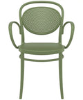 Marcel XL Armchair By Siesta In Olive Green, Viewed From Front